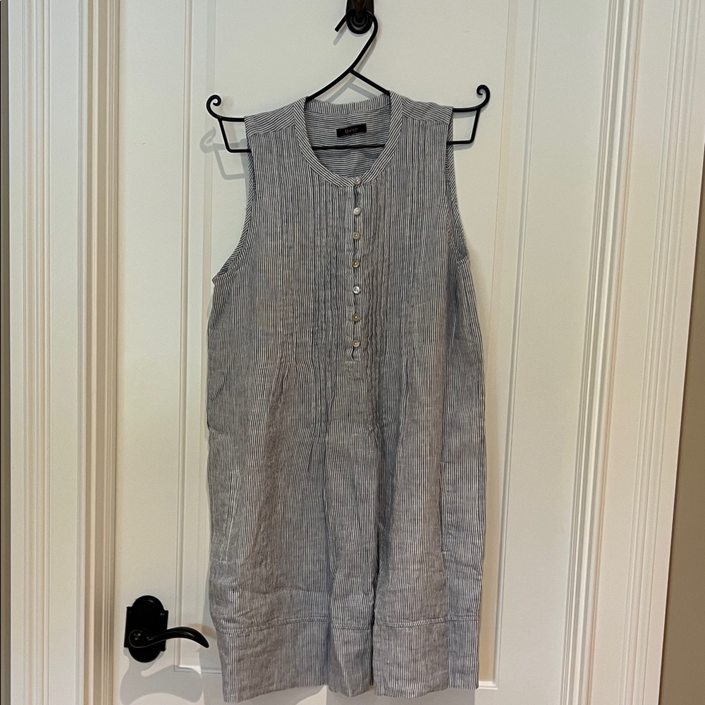 Quince 100% European Linen Sleeveless Swing Dress